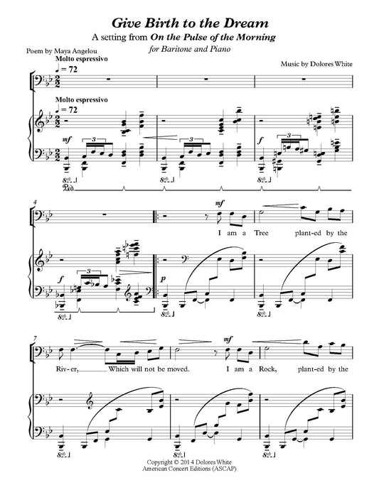 Give Birth to the Dream - for Baritone and Piano