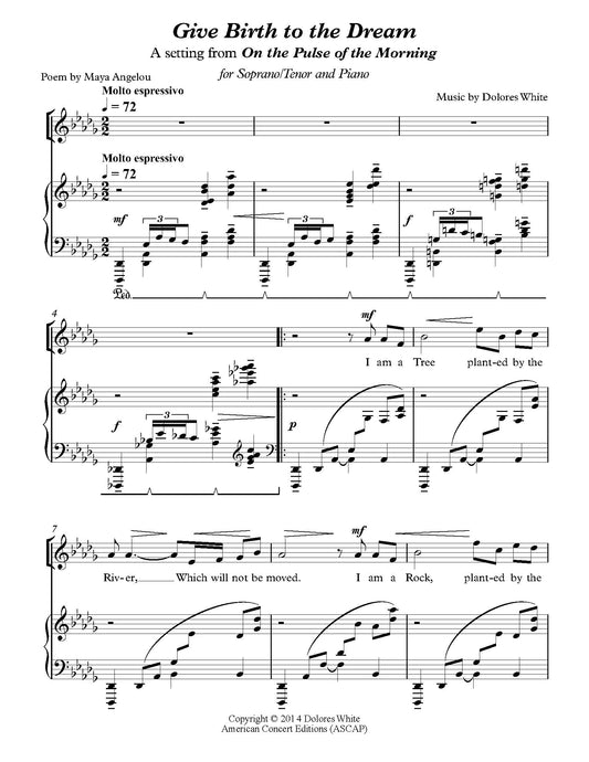 Give Birth to the Dream - for High Voice and Piano