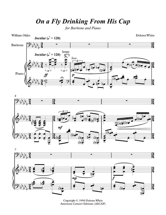 On a Fly Drinking From His Cup