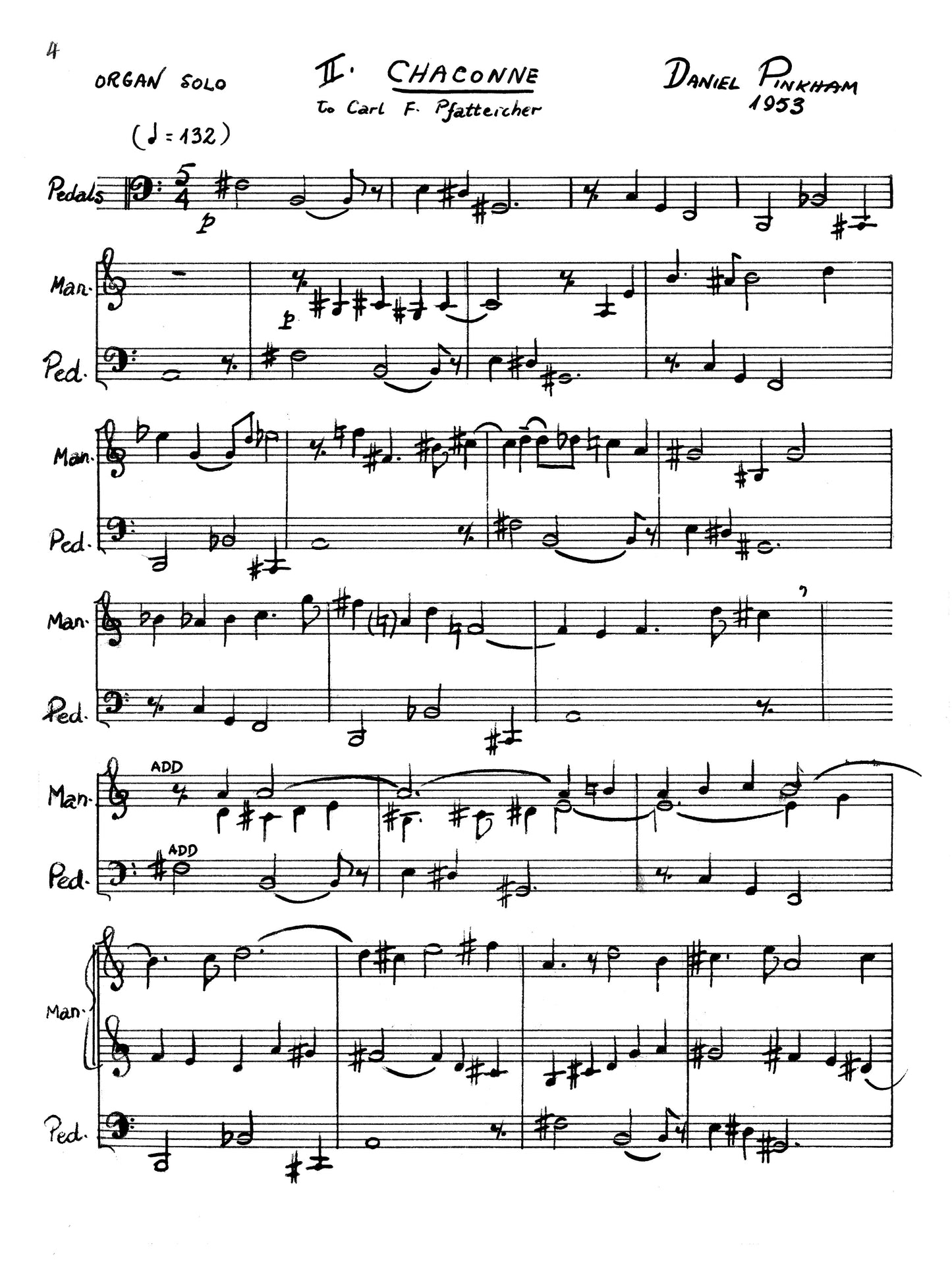 PRELUDE AND CHACONNE