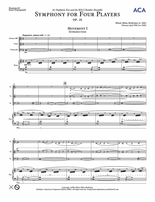 Symphony No. 1 for Four Players