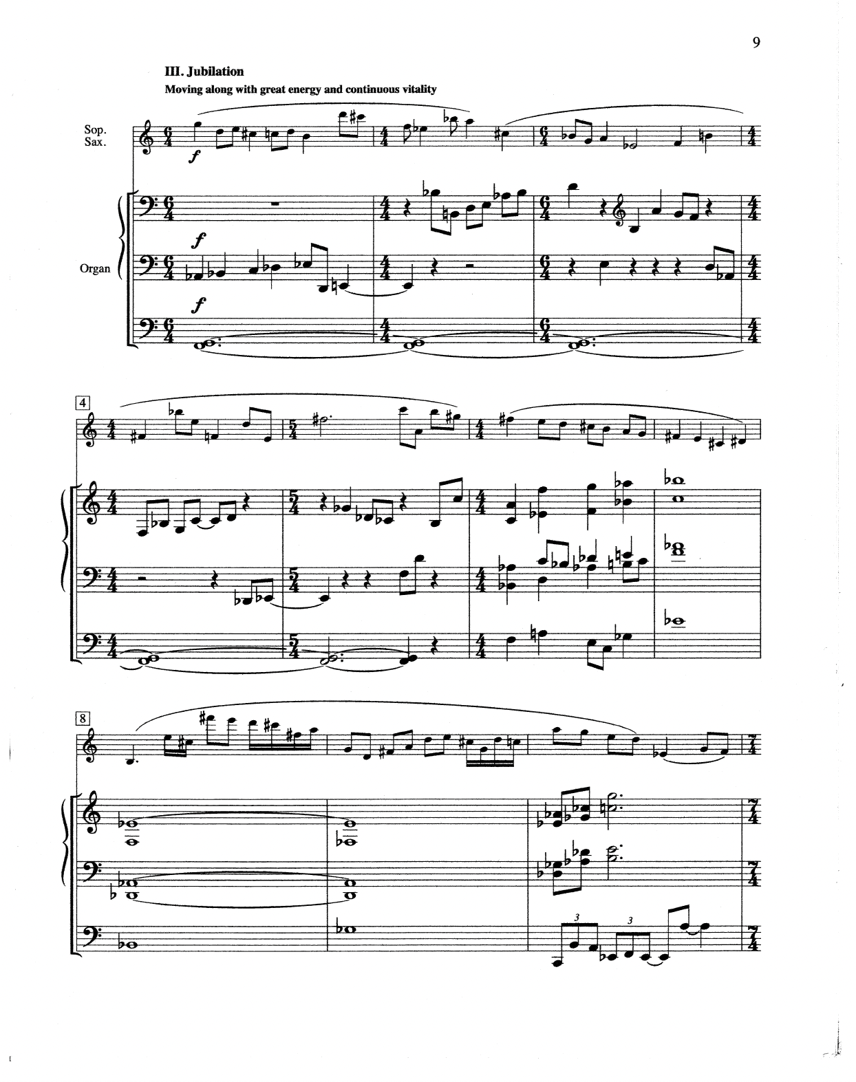 Suite for Soprano Saxophone and Organ