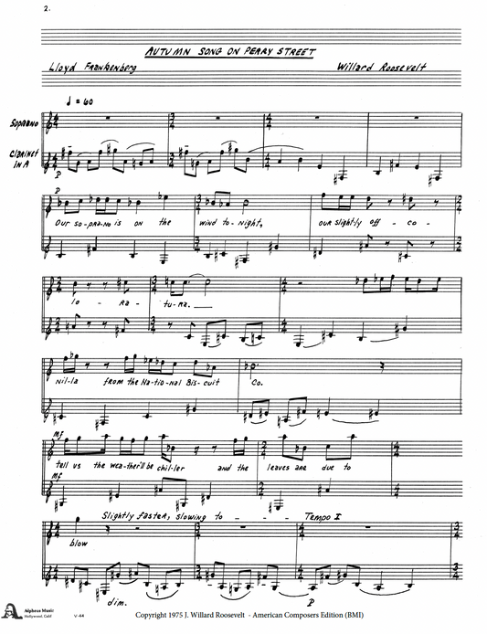 AUTUMN SONG ON PERRY STREET