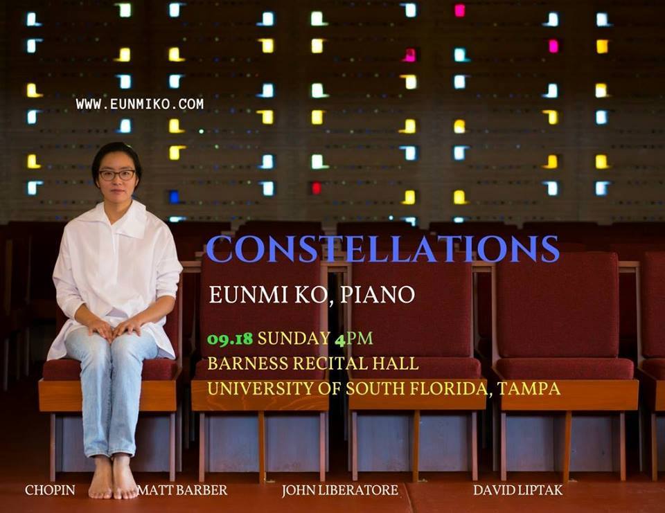 David Liptak's Constellations for solo piano - USF series - Sept. 18th