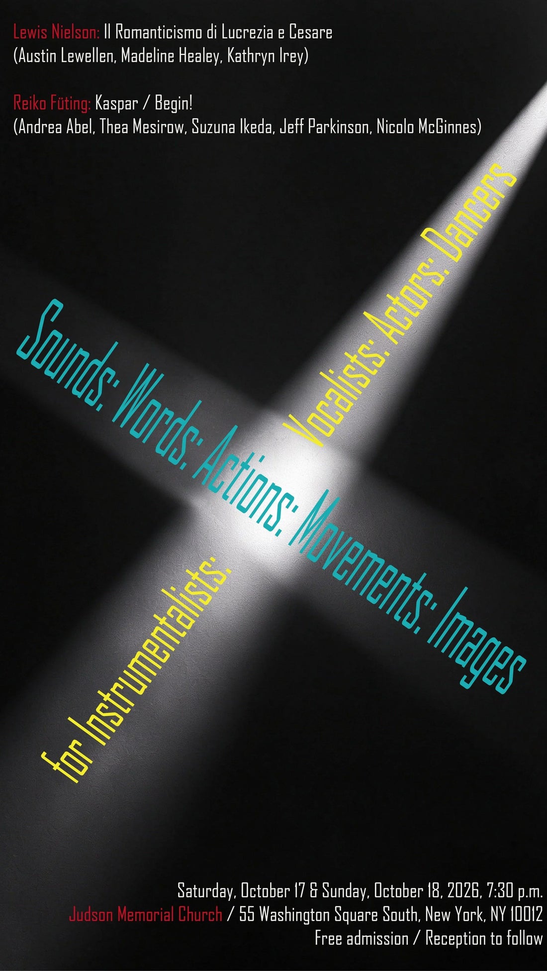 Oct. 17 & 18: An Evening of Music, Movement, and Drama Featuring Lewis Nielson