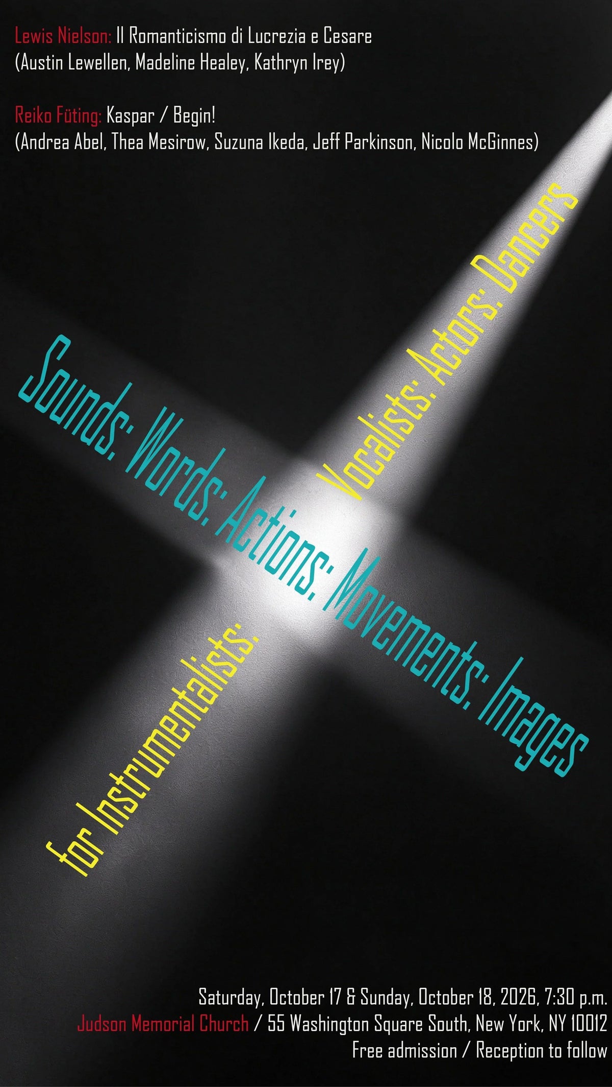 Oct. 17 & 18: An Evening of Music, Movement, and Drama Featuring Lewis Nielson