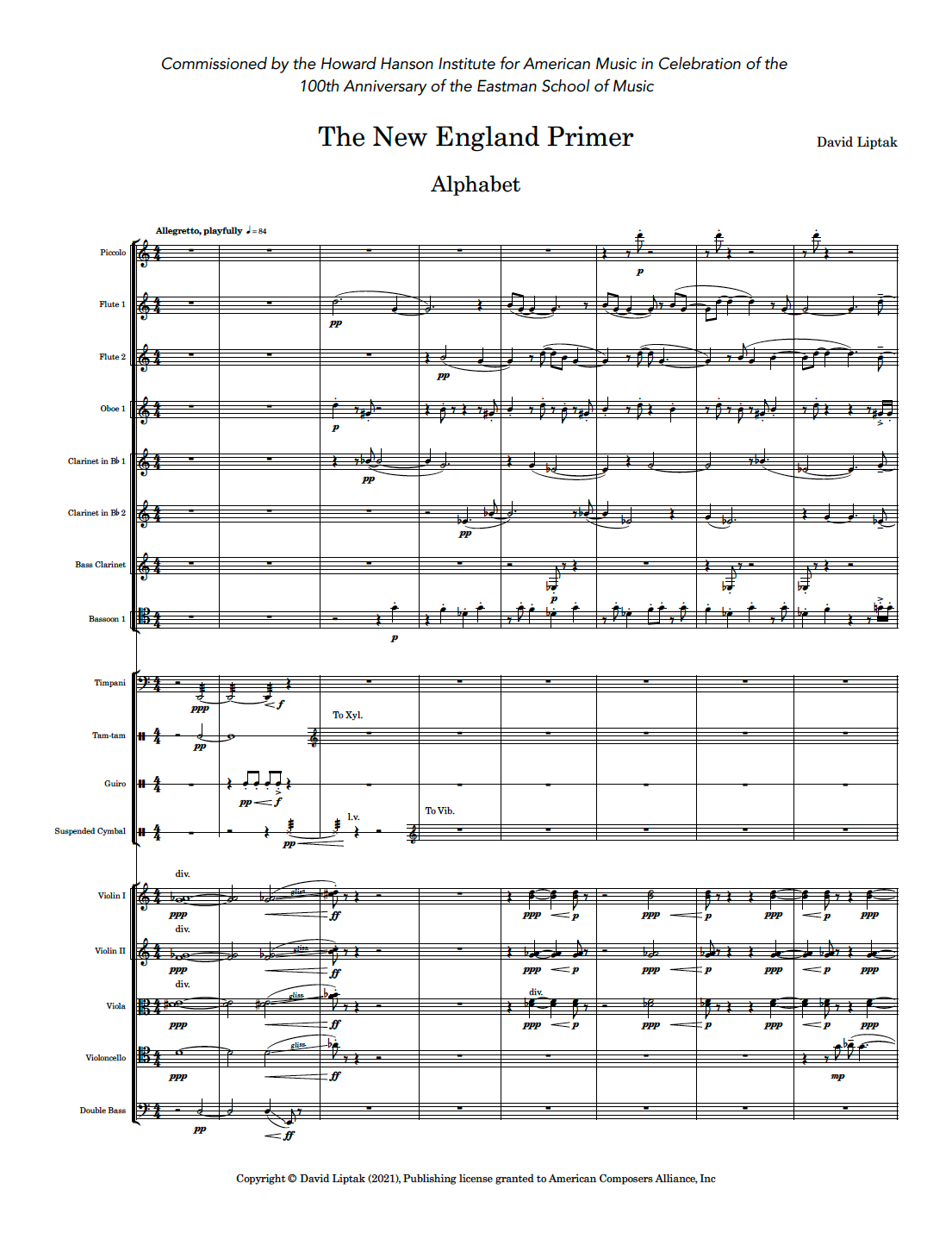 Premiere of David Liptak's "The New England Primer" Will Stream Live on April 27th