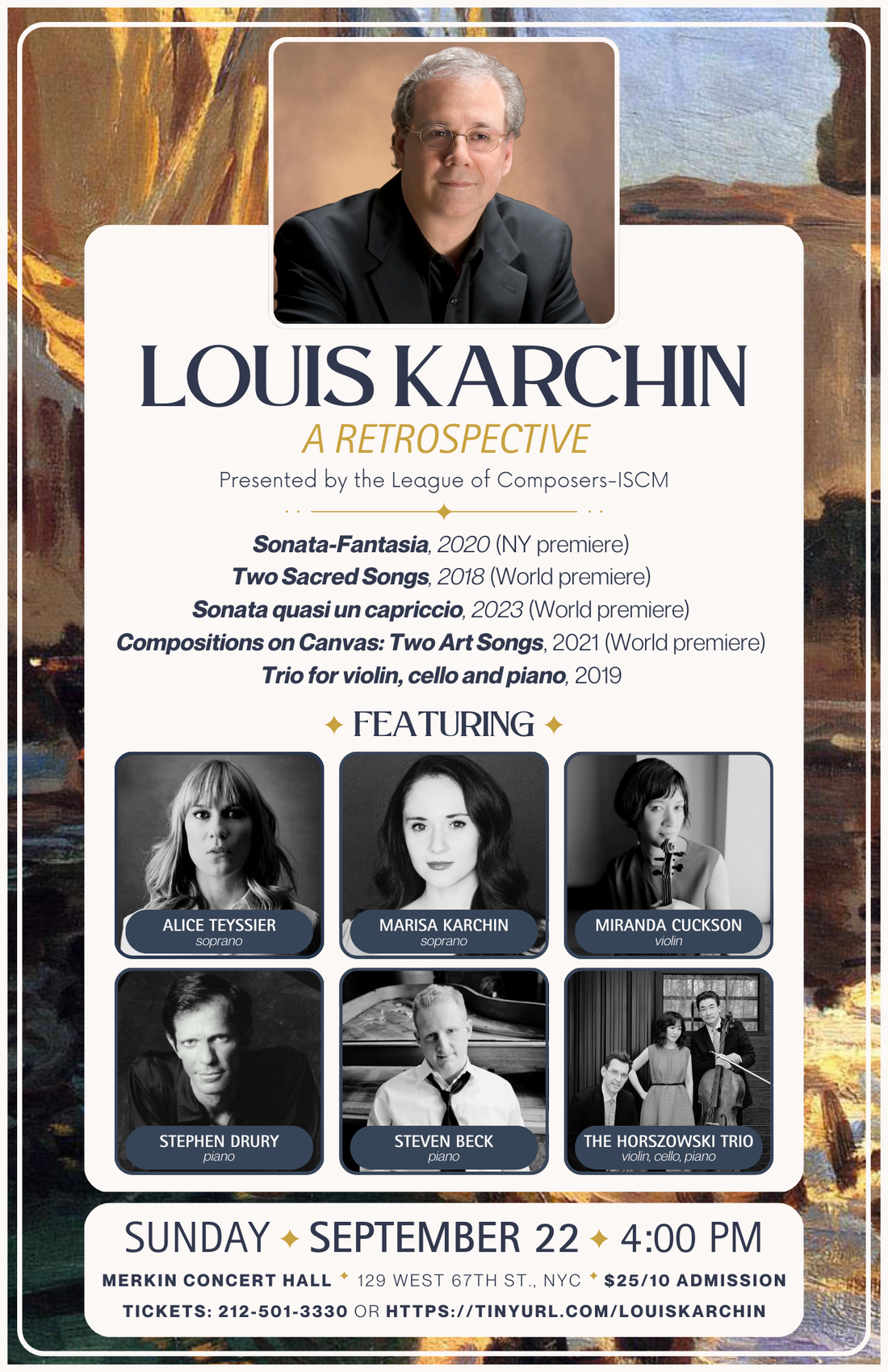 Louis Karchin: A Retrospective at Kaufman Music Center