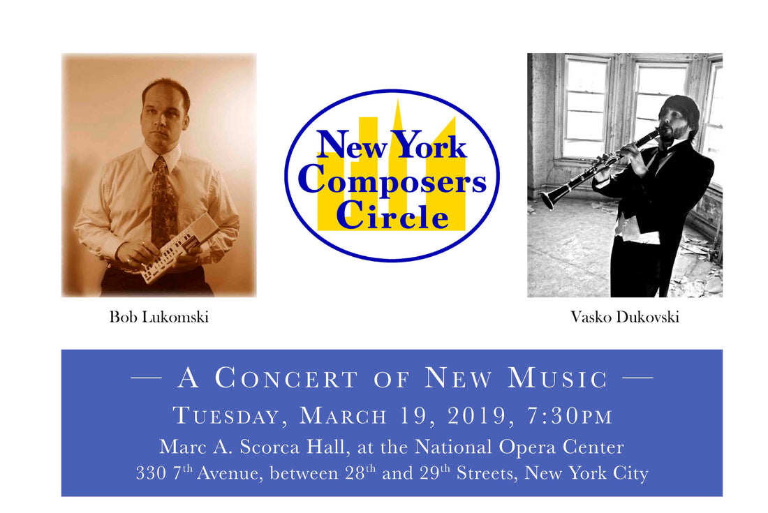 Music of David Mecionis, Debra Kaye, Timothy L. Miller, and more, with NYCC, Feb. 13