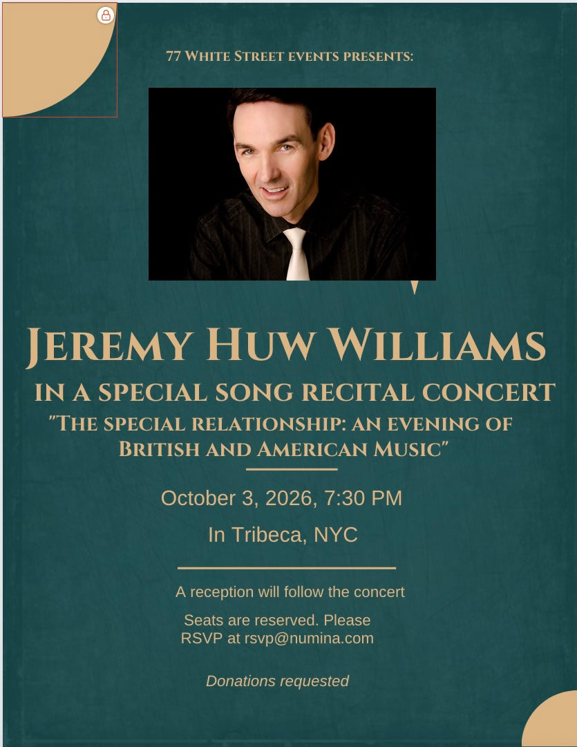 Oct. 3: New Songs for Baritone Voice from Britain and America; Karchin, Griffiths, Jazwinski, and More