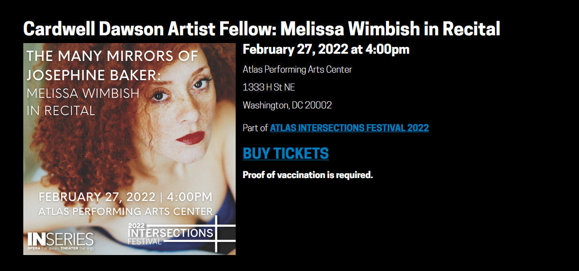 Melissa Wimbish in recital with music by H. Leslie Adams, Tom Cipullo, Gilda Lyons and more, Feb. 27