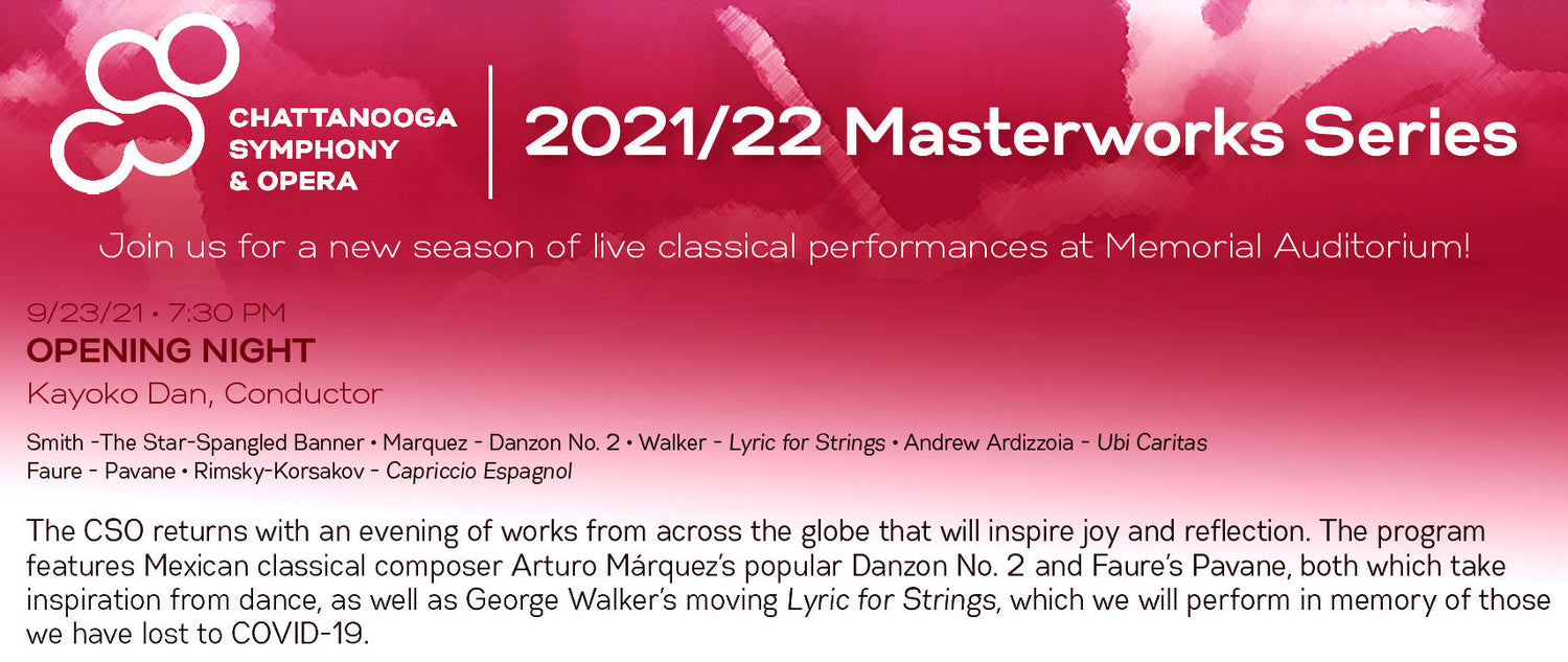 Andrew Ardizzoia's Ubi Caritas with the Chattanooga Symphony, Opening Night, Sept. 23