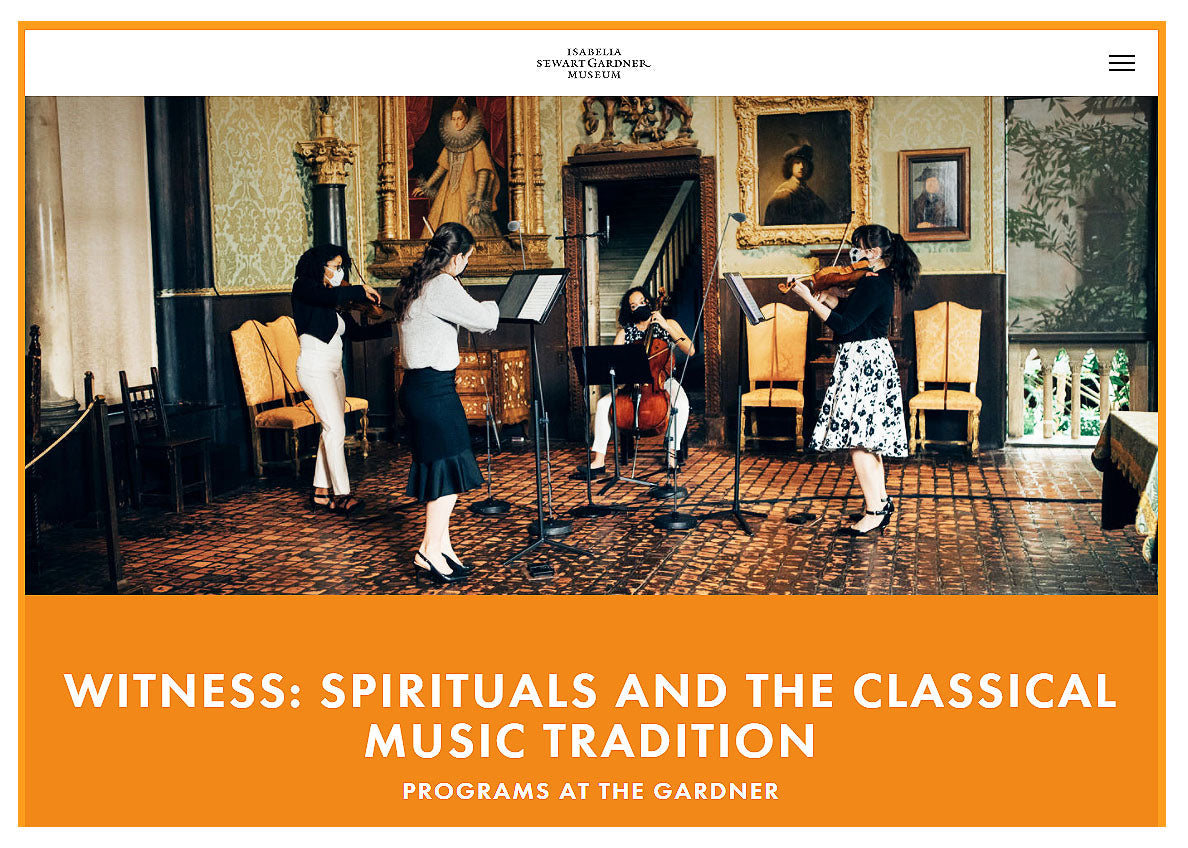 Witness: Spirituals and the Classical Music Tradition | Isabella Stewart Gardner Museum, May 21