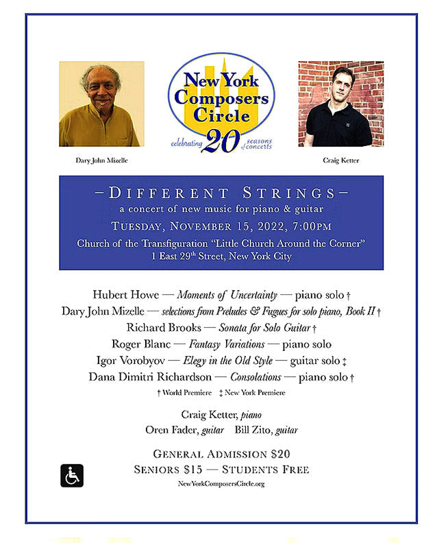 NYCC Presents | Different Strings: A Concert of New Music - Nov 15