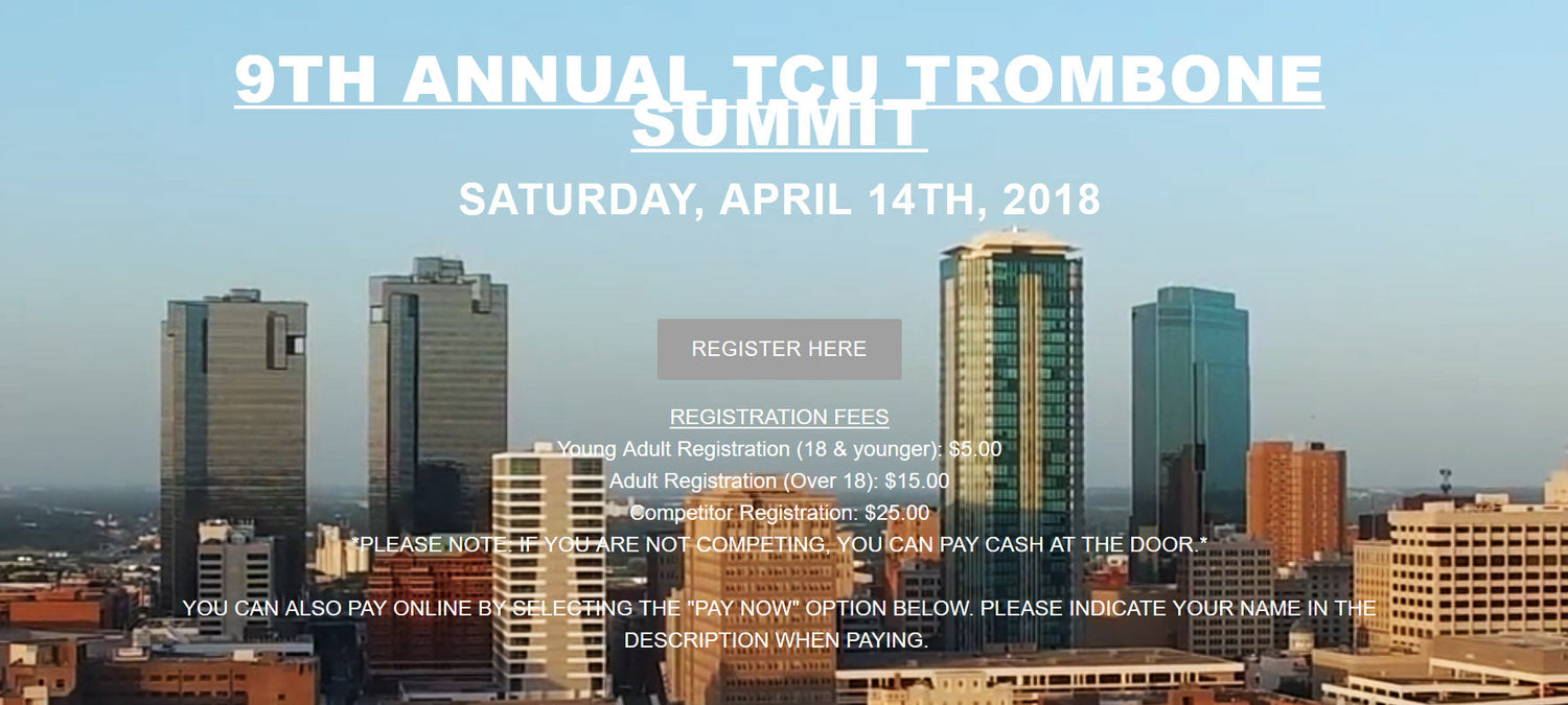 9TH ANNUAL TCU TROMBONE SUMMIT, Music of Steven Sacco, April 14