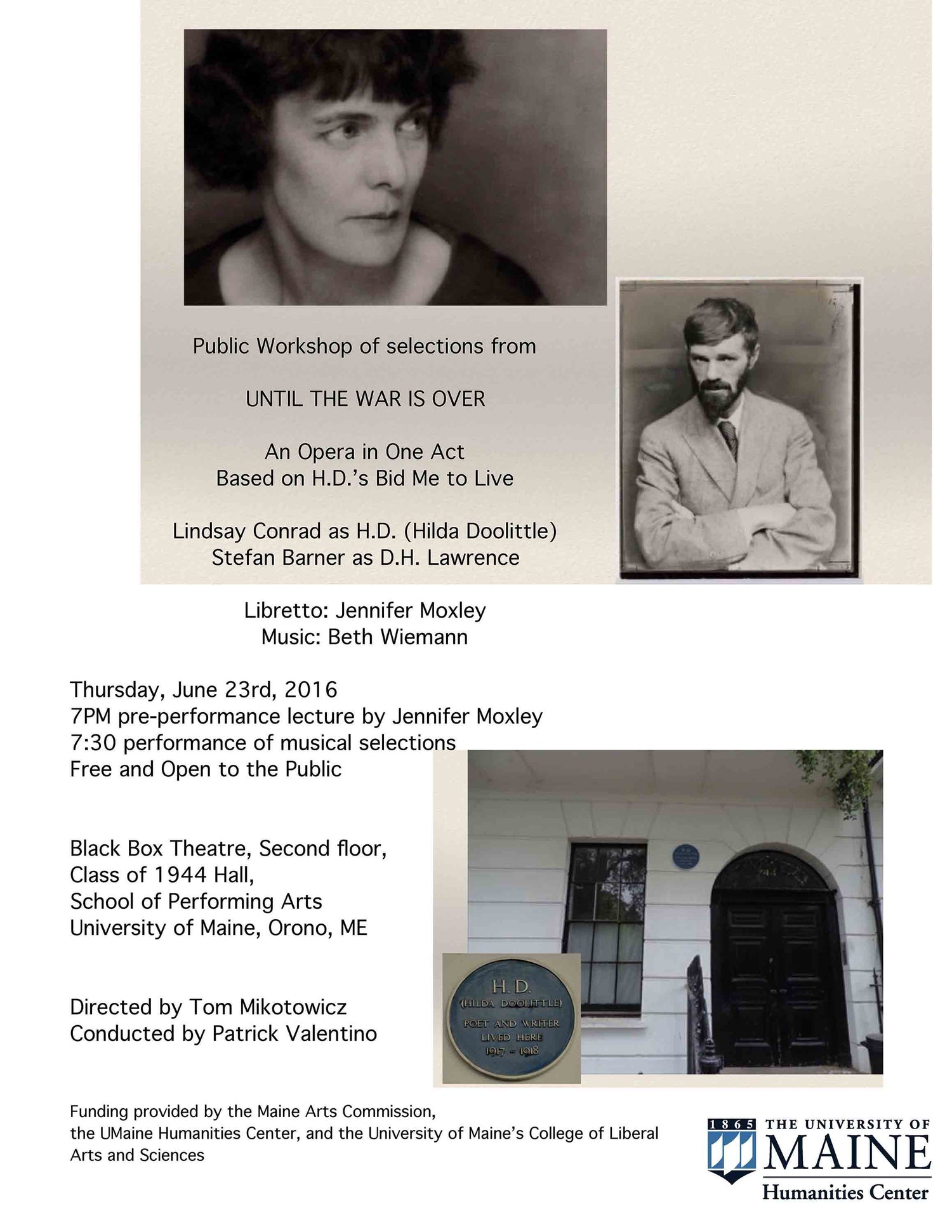 Until the War is Over  An Opera in One Act - Music by Beth Wiemann, June 23rd