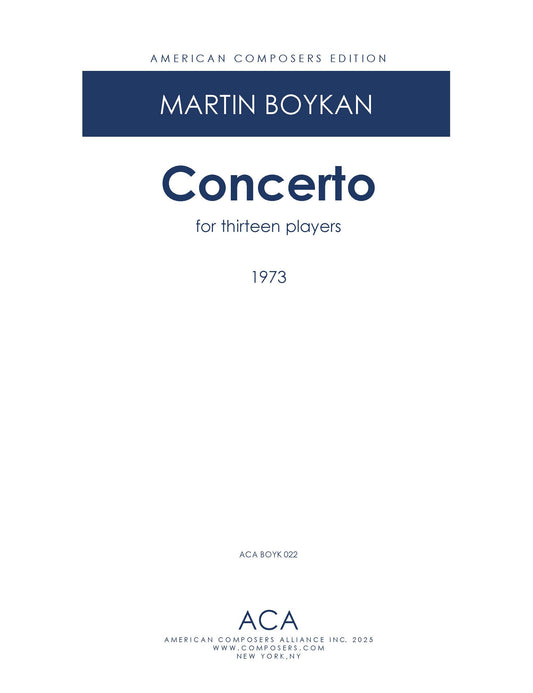 Concerto for Thirteen Players