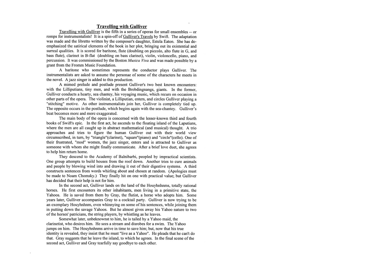 Travelling with Gulliver