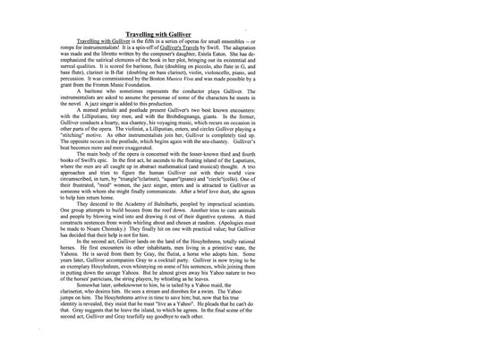 Travelling with Gulliver