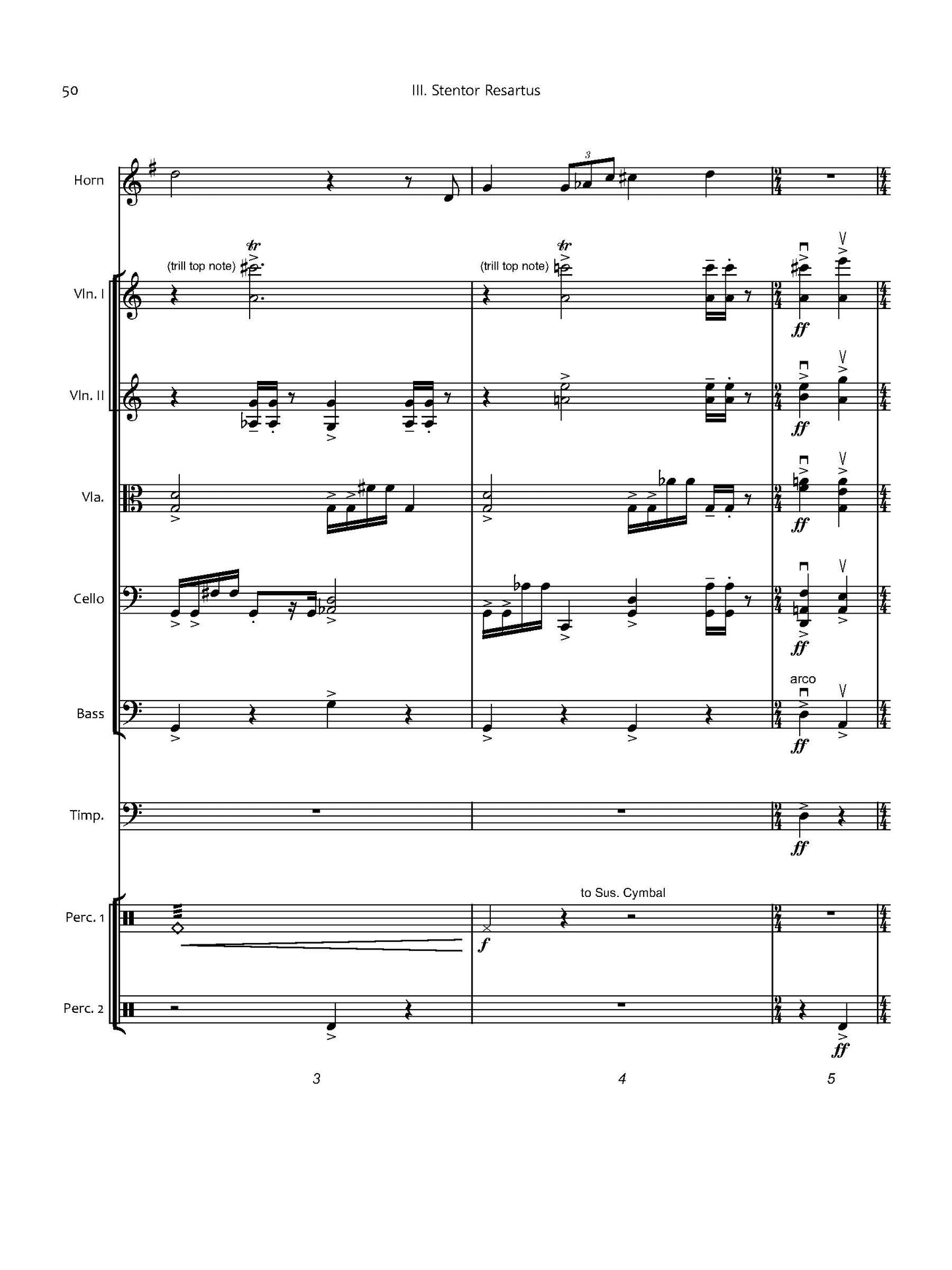 Music for Horn, Percussion and Strings