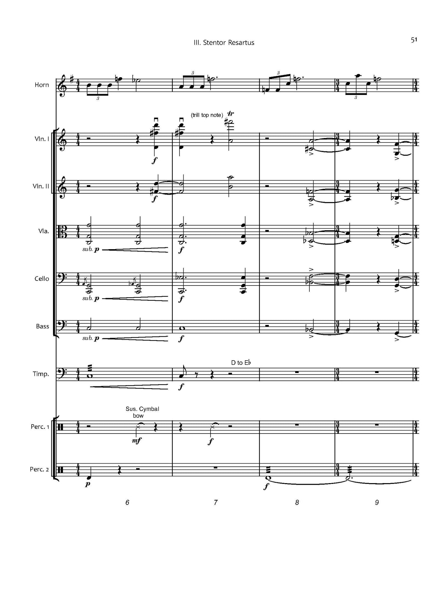 Music for Horn, Percussion and Strings