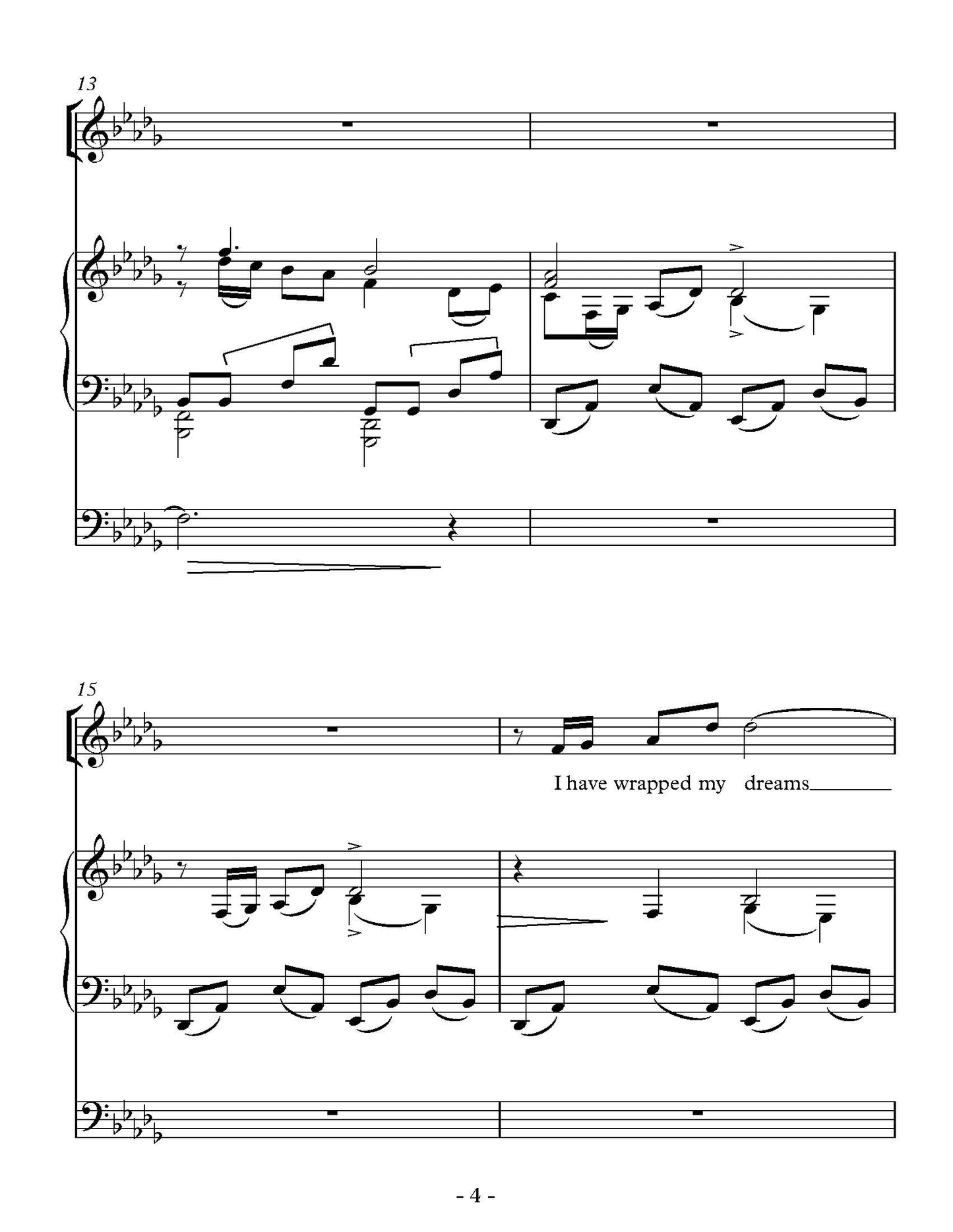 Dream Song for Voice, Cello, and Piano (4 voice ranges)