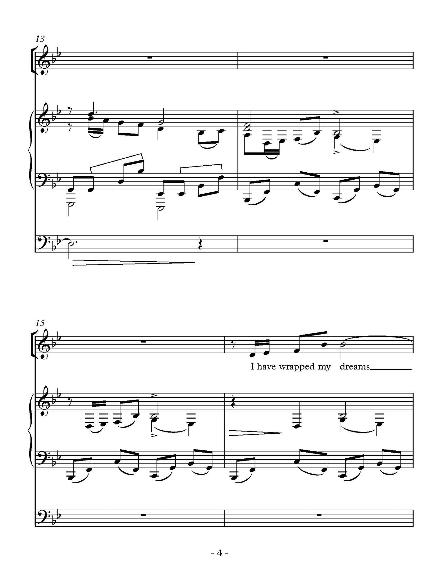 Dream Song for Voice, Cello, and Piano (4 voice ranges)