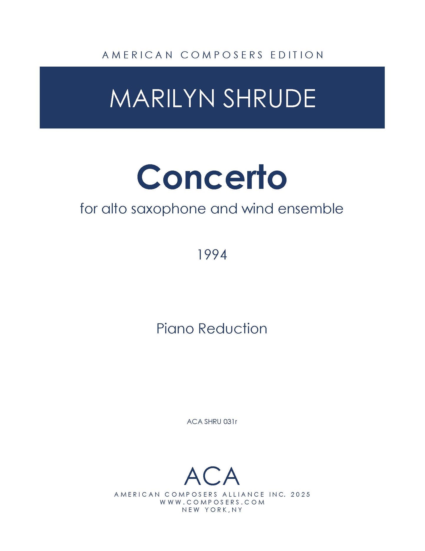 CONCERTO FOR ALTO SAXOPHONE AND WIND ENSEMBLE