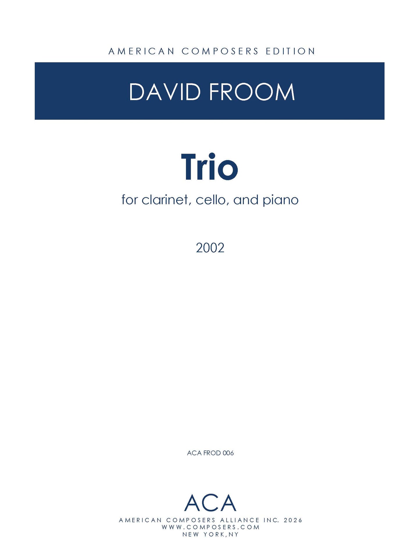 Trio for Clarinet, Cello, and Piano