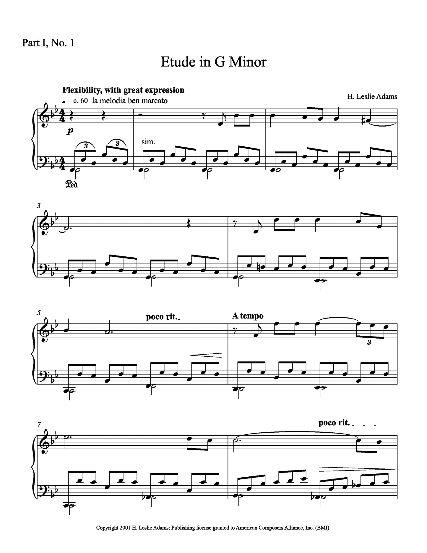 Etudes for Solo Piano (Selections - Ten Etudes)