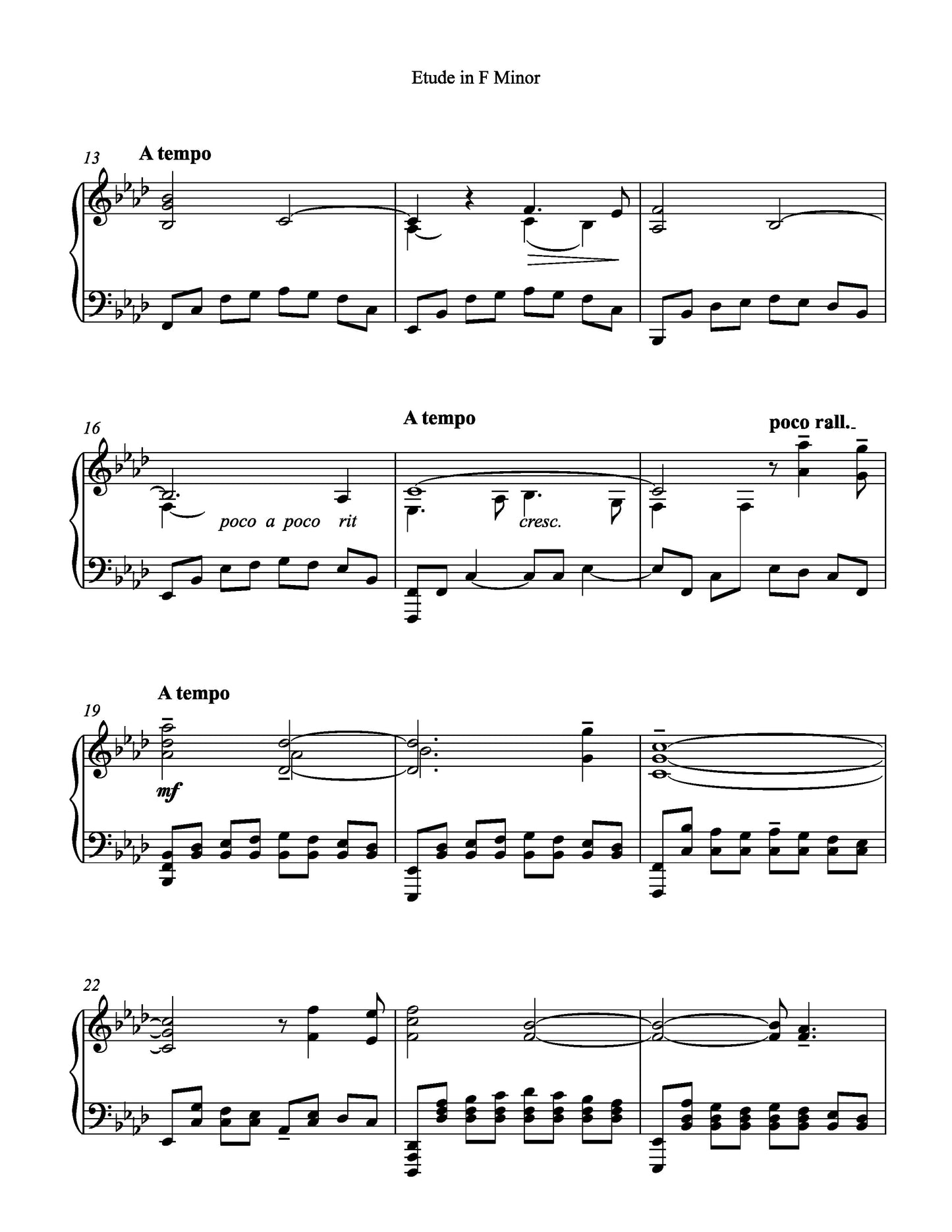 Etude in F Minor (Part II, No. 10)