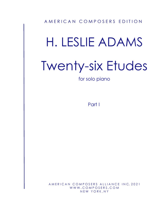 Etudes for Solo Piano (Twenty-Six Etudes) Volume 1