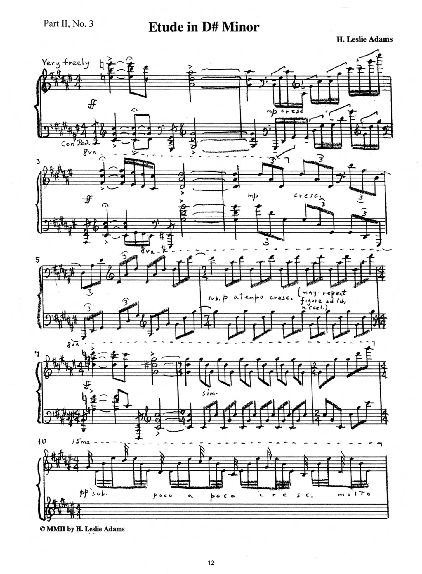 Etudes for Solo Piano (Twenty-Six Etudes) Volume 2