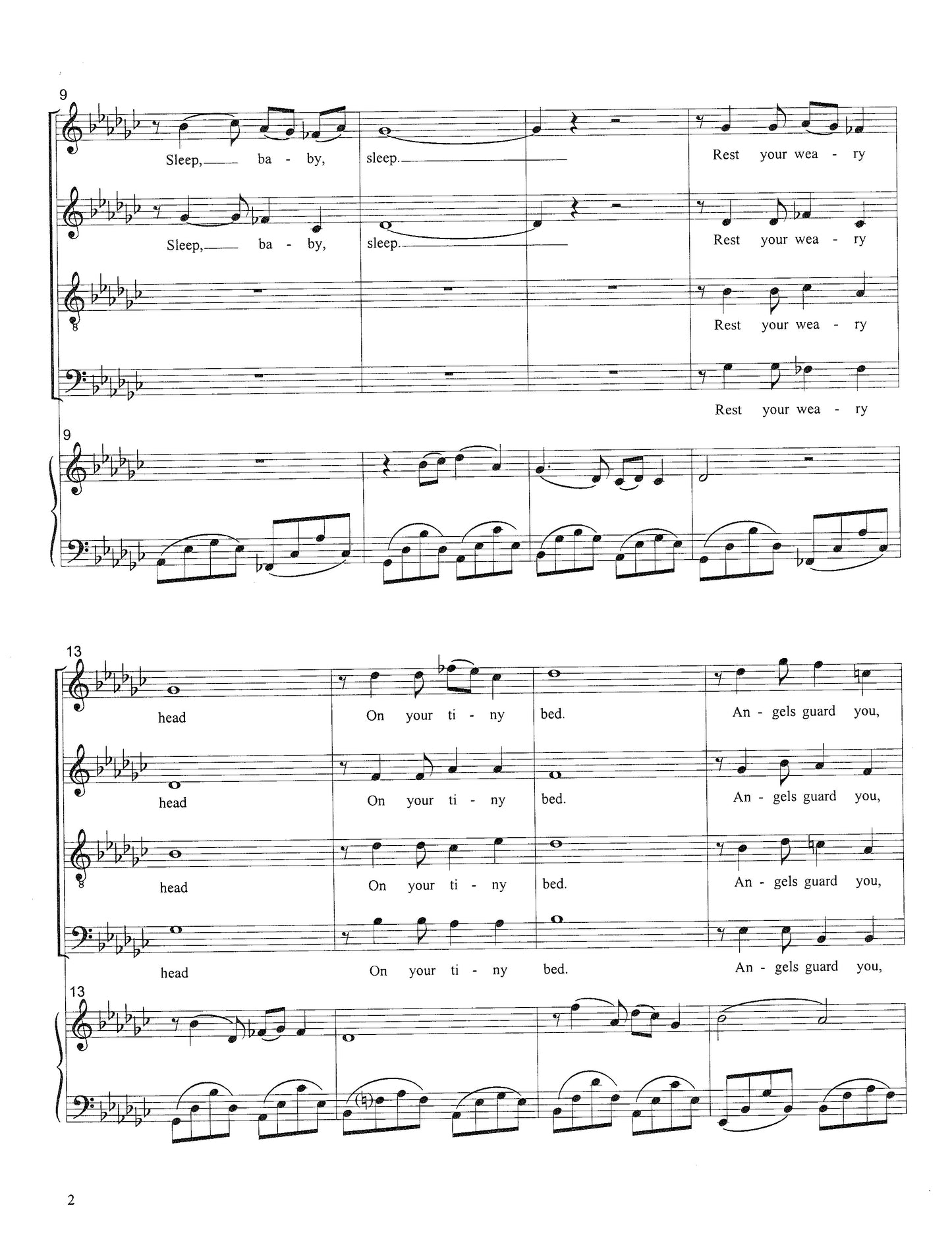 Christmas Lullaby: Sleep Baby Sleep (SATB)