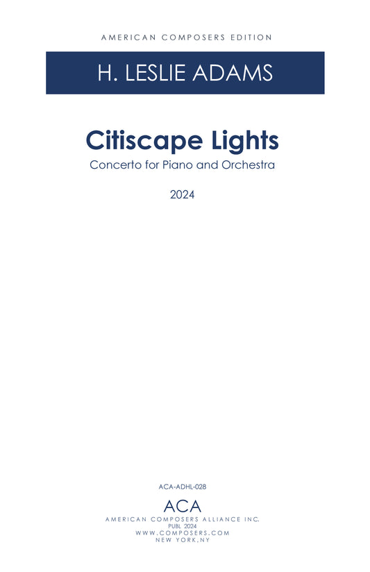 CITISCAPE LIGHTS: Concerto for Piano