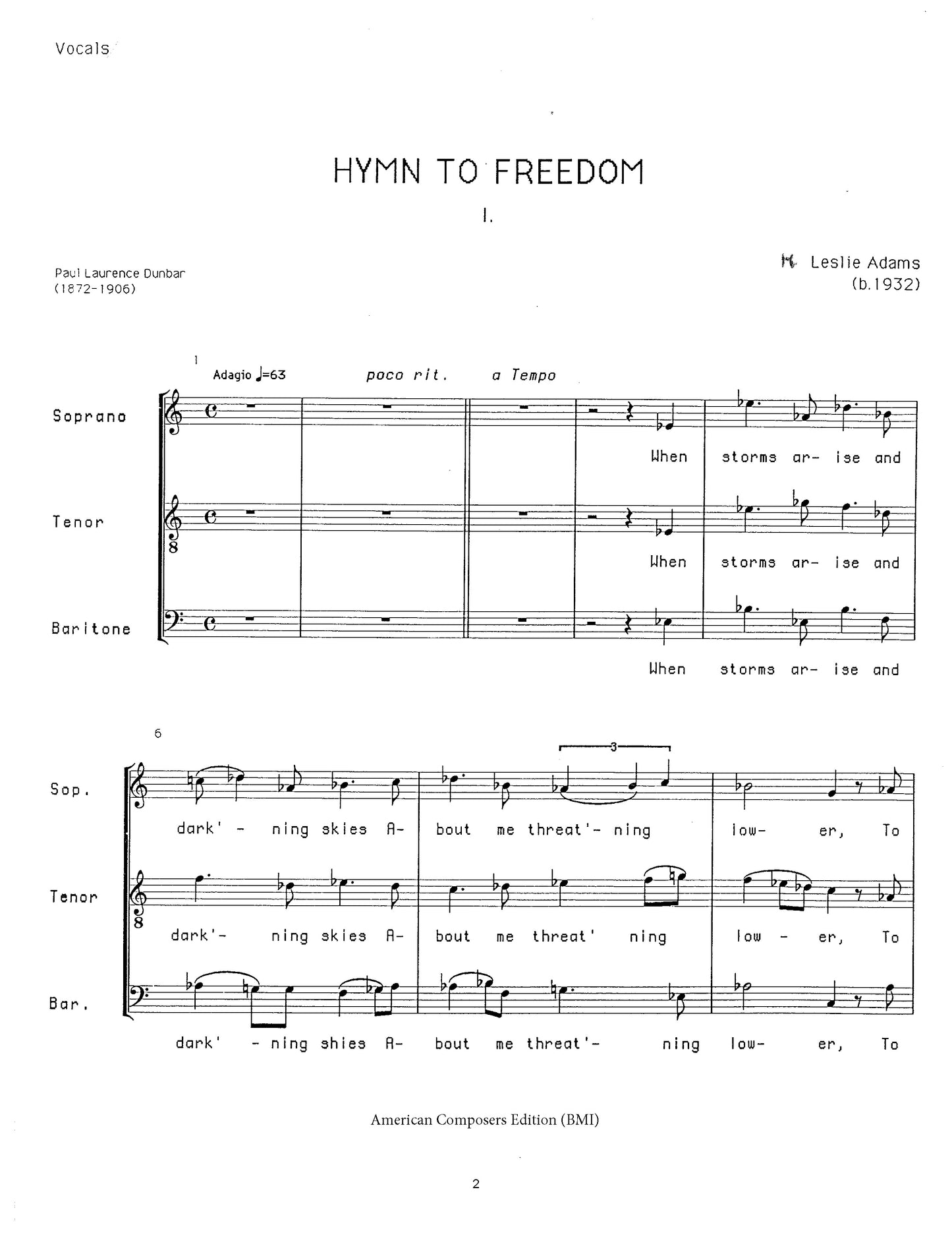 Hymn to Freedom (a cappella)