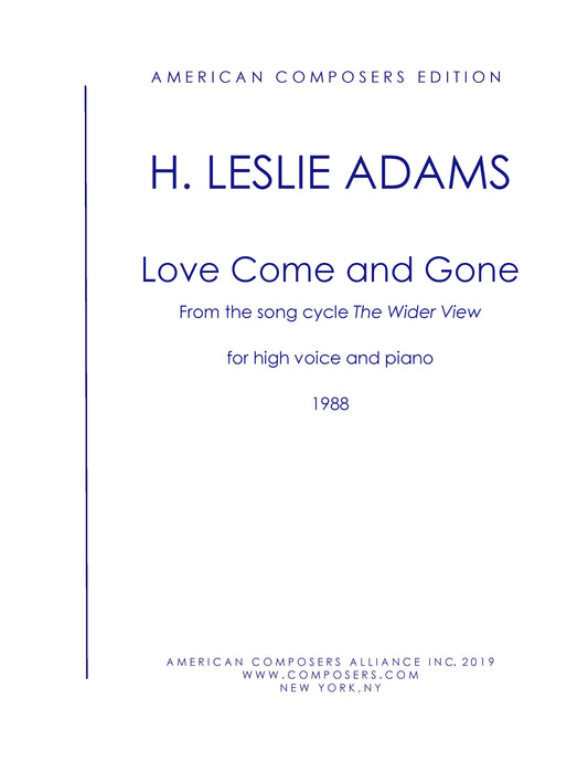 THE WIDER VIEW: Love Come and Gone