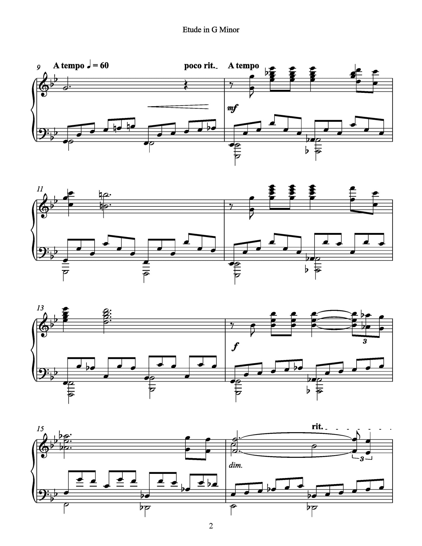 Etude in G Minor (Part I, No. 1)