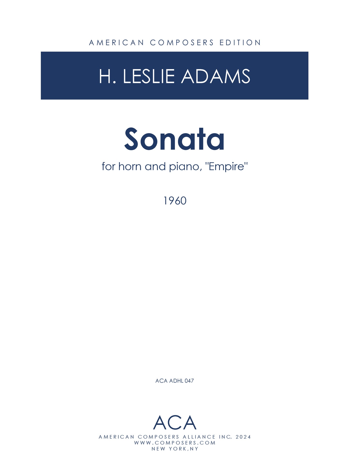 SONATA for Horn and Piano: EMPIRE