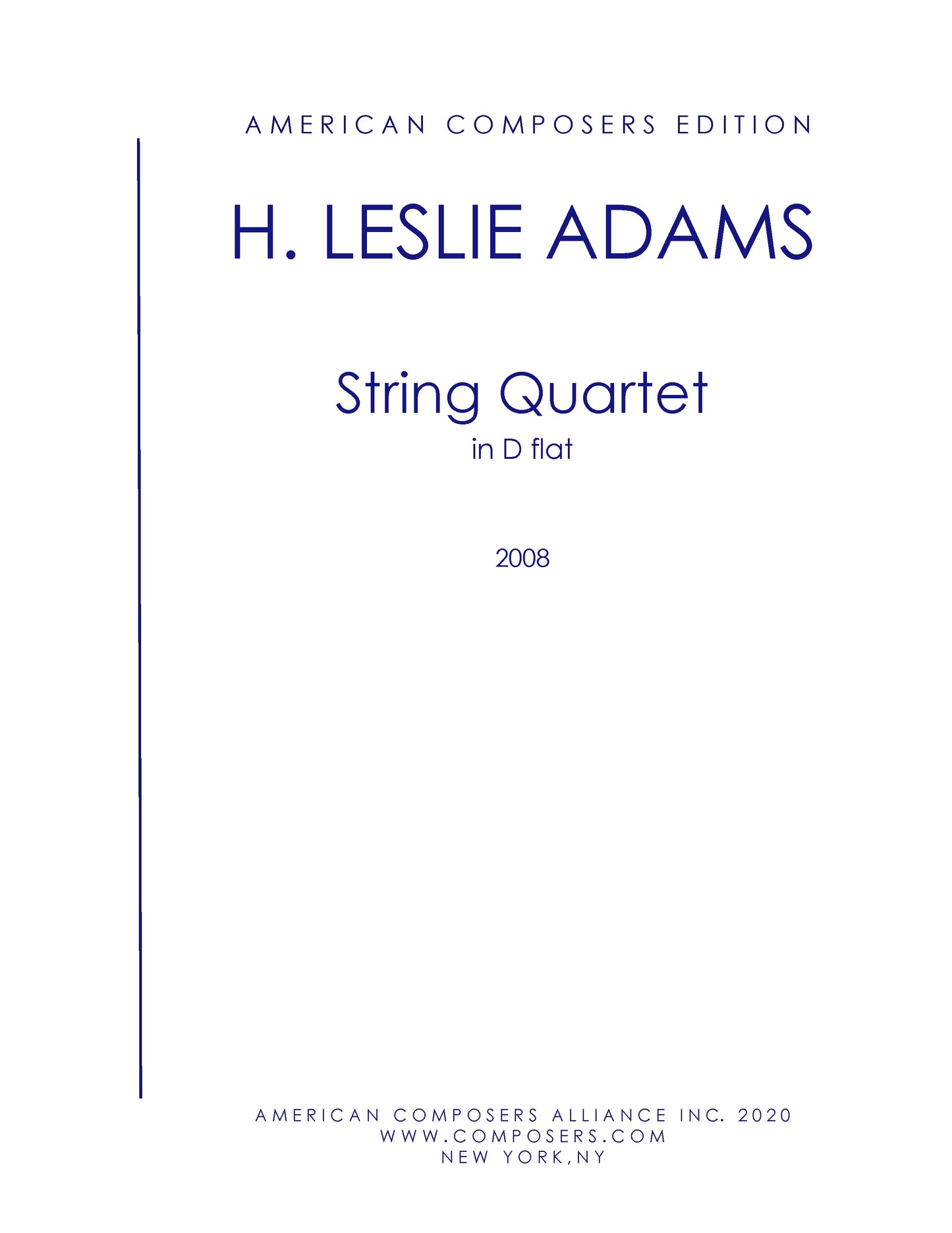 String Quartet in D Flat