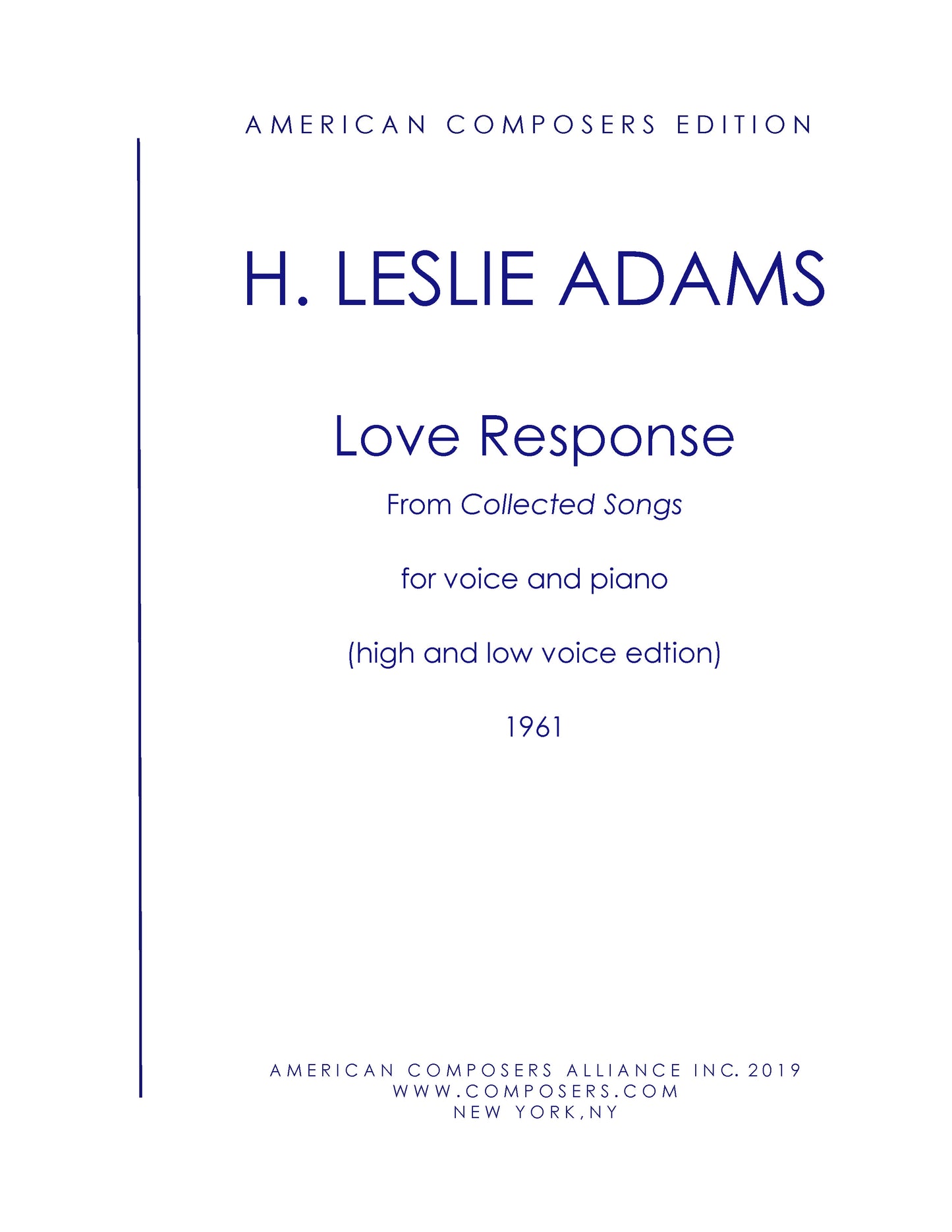 Love Response (from Collected Songs)