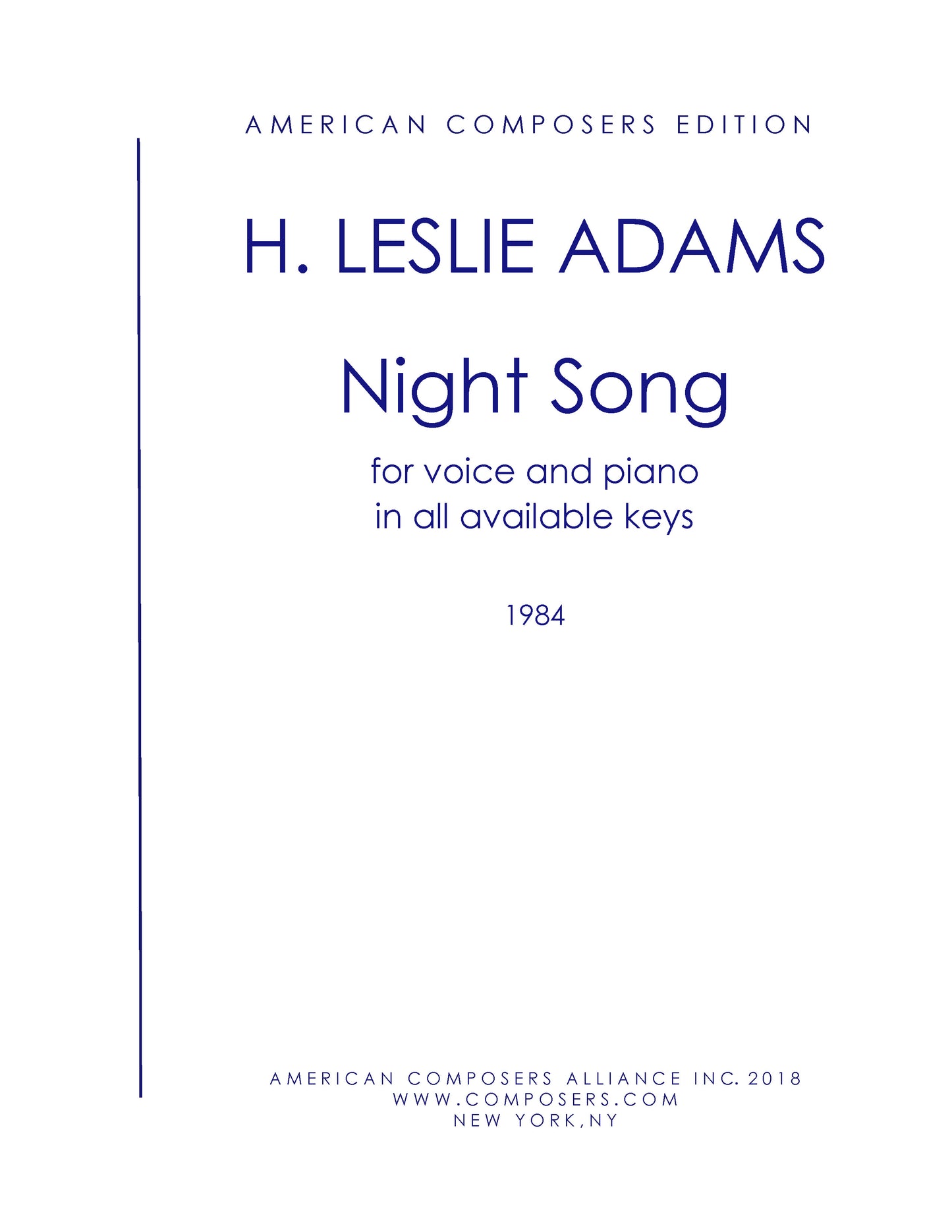 NIGHTSONGS: Night Song