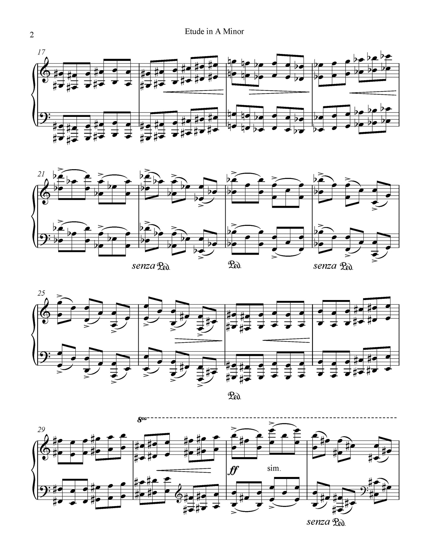 Etude in A Minor (Part I, No. 3)