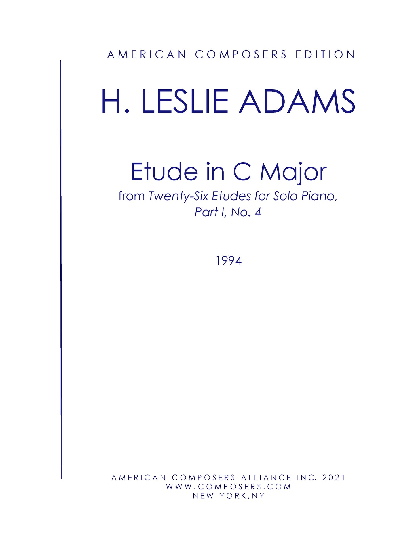 Etude in C Major (Part I, No. 4)