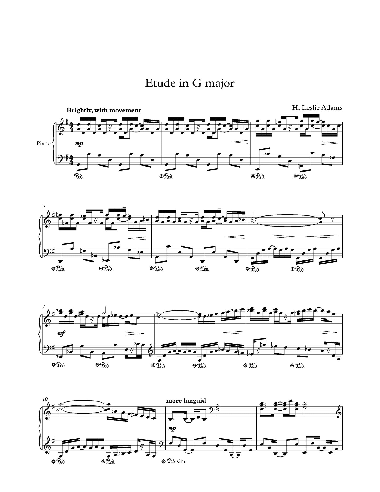 Etude in G Major (Part I, No. 2)