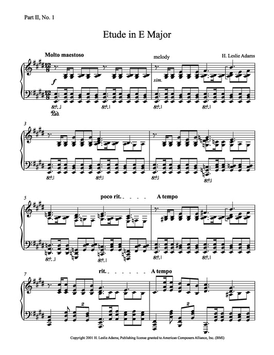 Etude in E Major (Part II, No. 1)