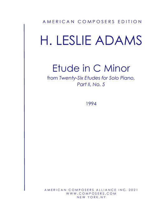 Etude in C Minor (Part II, No. 5)