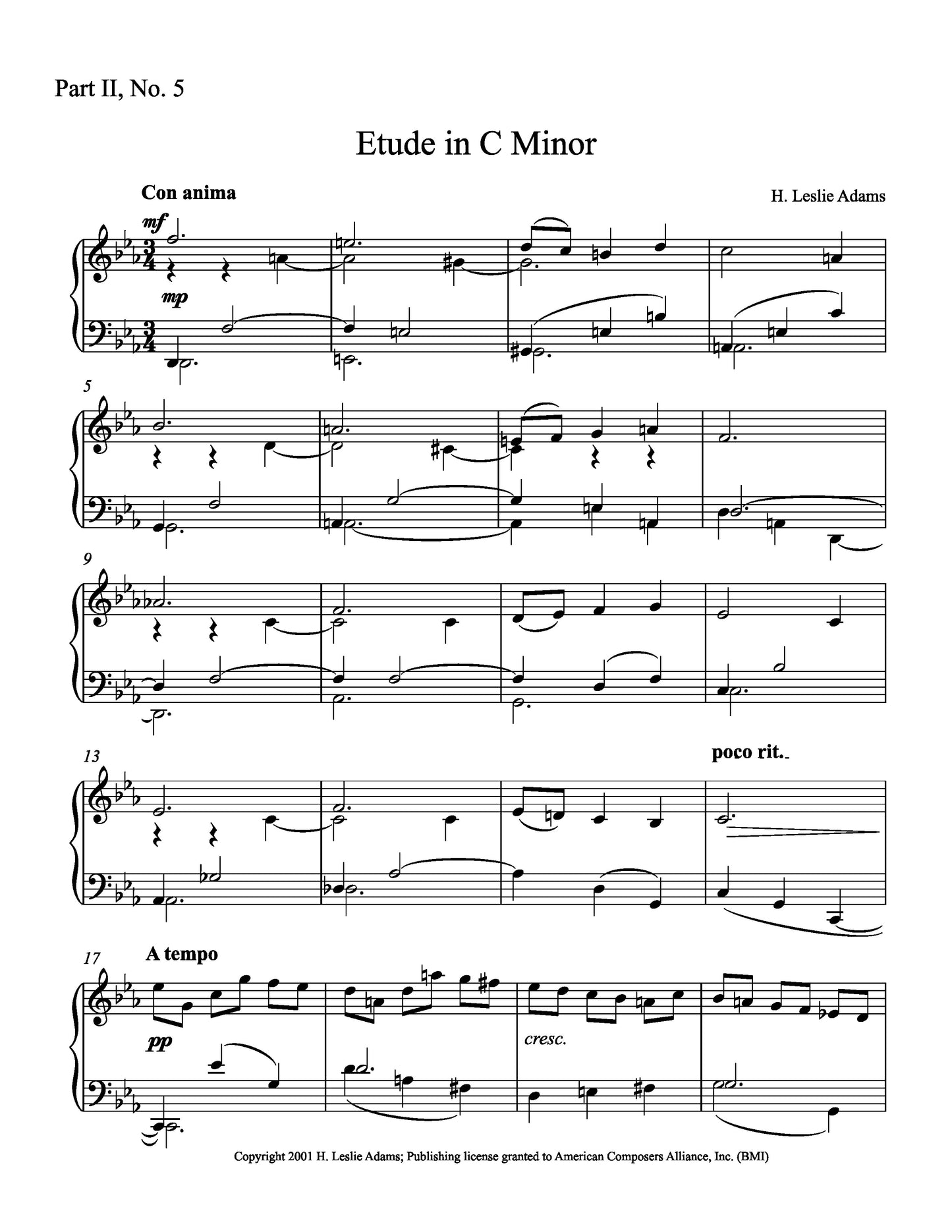 Etude in C Minor (Part II, No. 5)