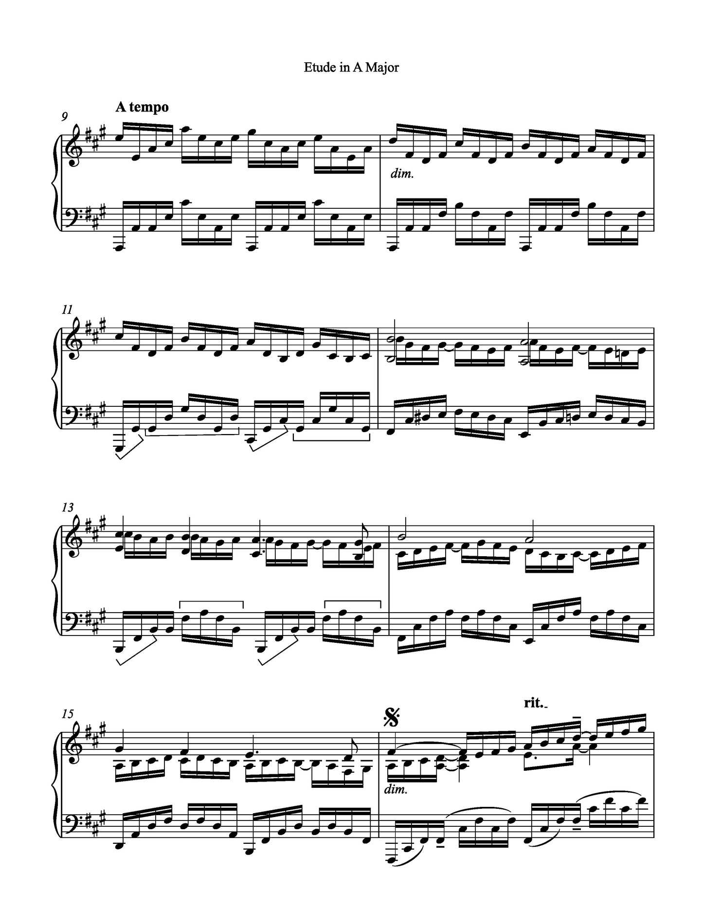 Etude in A Major (Part II, No. 7)