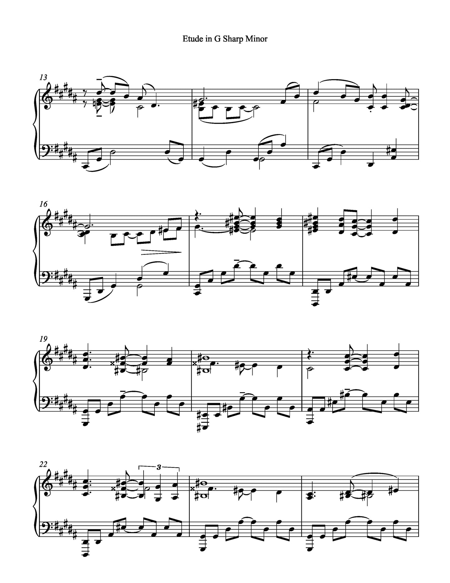 Etude in G-Sharp Minor (Part II, No. 11)